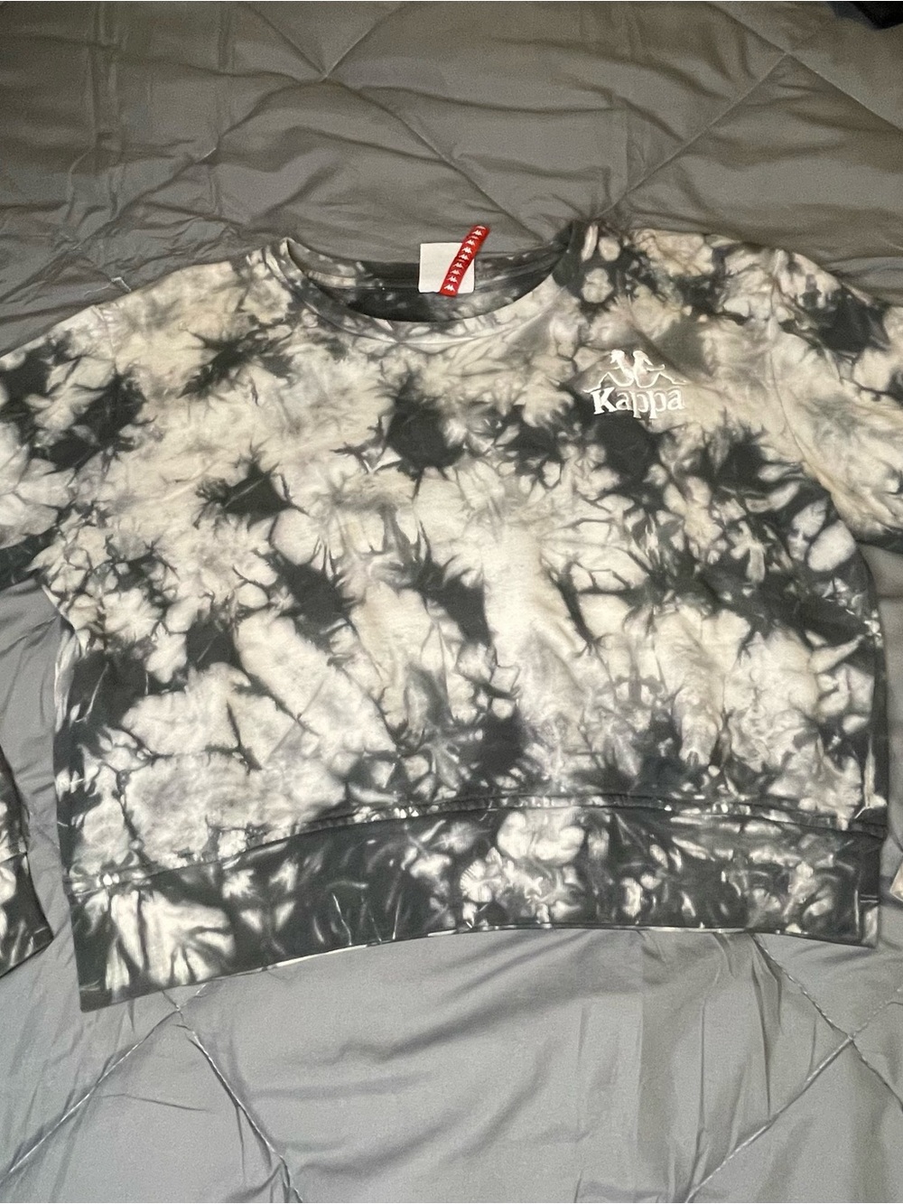 Vintage Kappa Tie-Dye Cropped Crewneck Sweatshirt